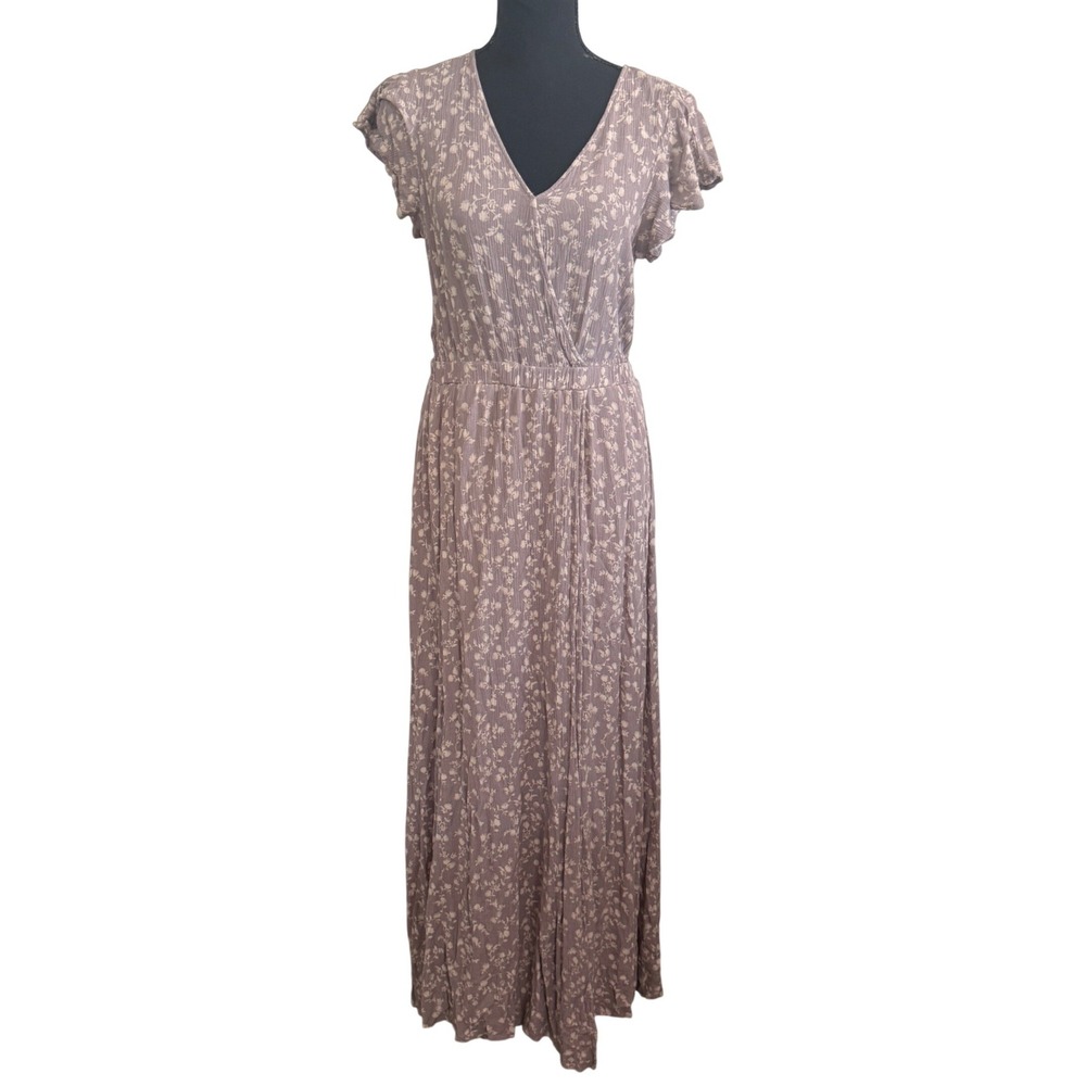 Bohme Womens Floral Maxi Dress Elastic Waist Size M Boho Ethereal Prairie Modest
